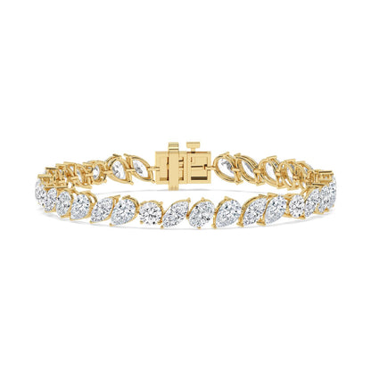 Yellow Gold / 12.95ct Lab Grown Diamond Tennis Bracelet