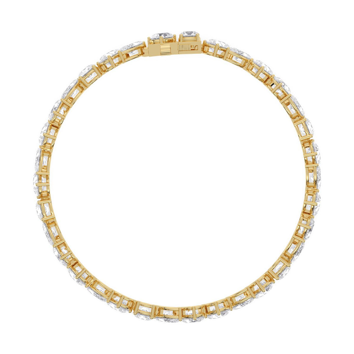 Yellow Gold / 12.95ct Lab Grown Diamond Tennis Bracelet