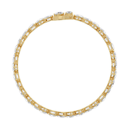 Yellow Gold / 12.95ct Lab Grown Diamond Tennis Bracelet