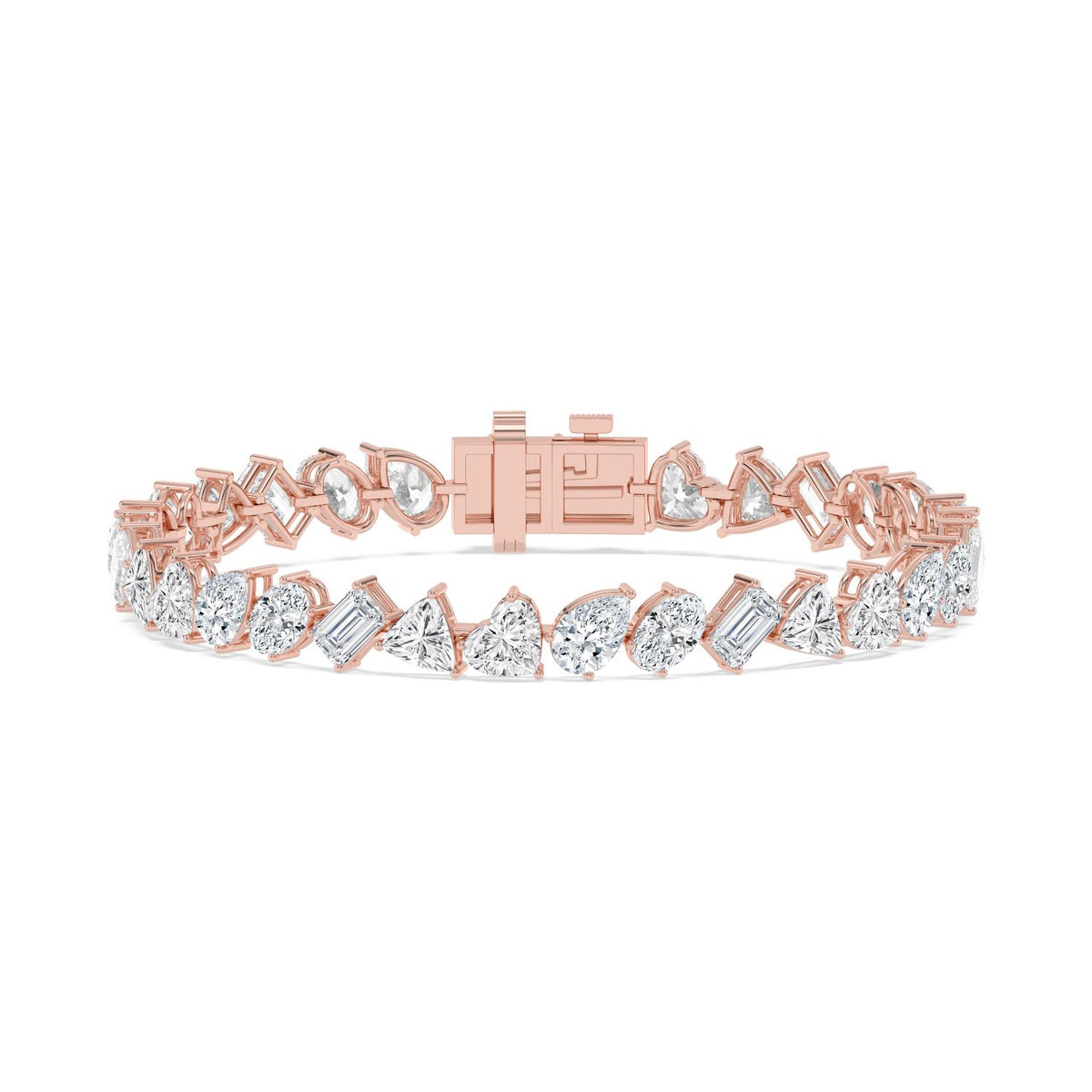 Rose Gold / 14.23ct Lab Grown Diamond Tennis Bracelet