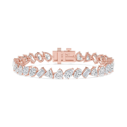 Rose Gold / 14.23ct Lab Grown Diamond Tennis Bracelet