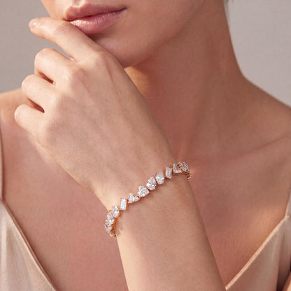 Rose Gold / 14.23ct Lab Grown Diamond Tennis Bracelet