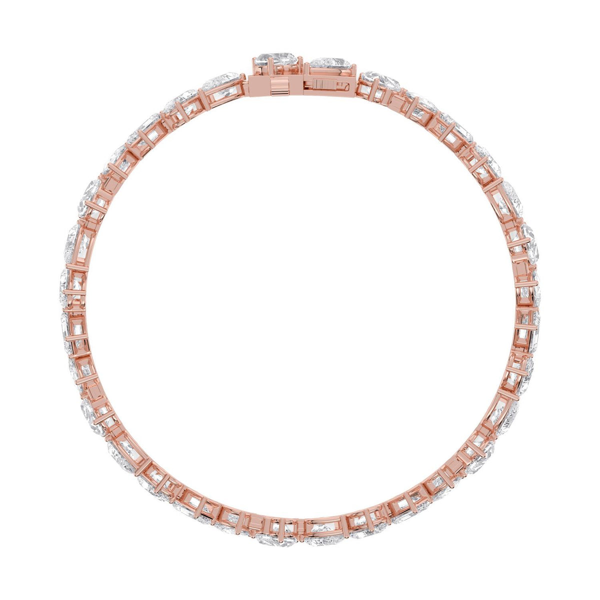 Rose Gold / 14.23ct Lab Grown Diamond Tennis Bracelet