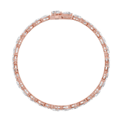 Rose Gold / 14.23ct Lab Grown Diamond Tennis Bracelet