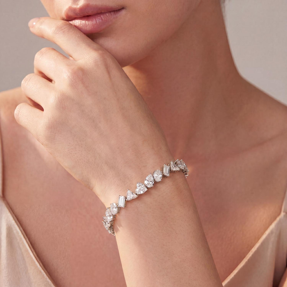 White Gold / 14.23ct Lab Grown Diamond Tennis Bracelet