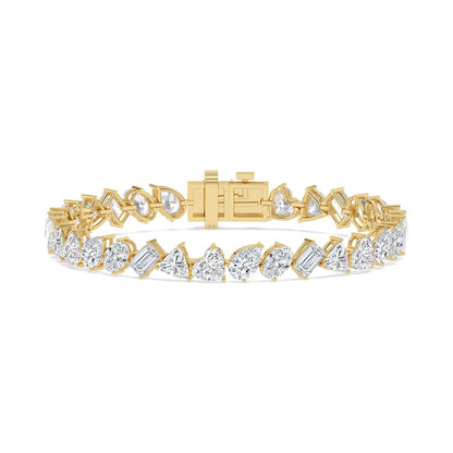 Yellow Gold / 14.23ct Lab Grown Diamond Tennis Bracelet