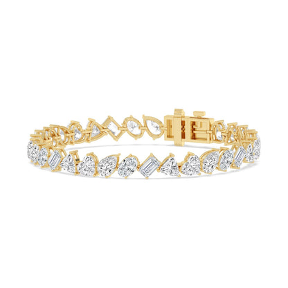 Yellow Gold / 14.23ct Lab Grown Diamond Tennis Bracelet