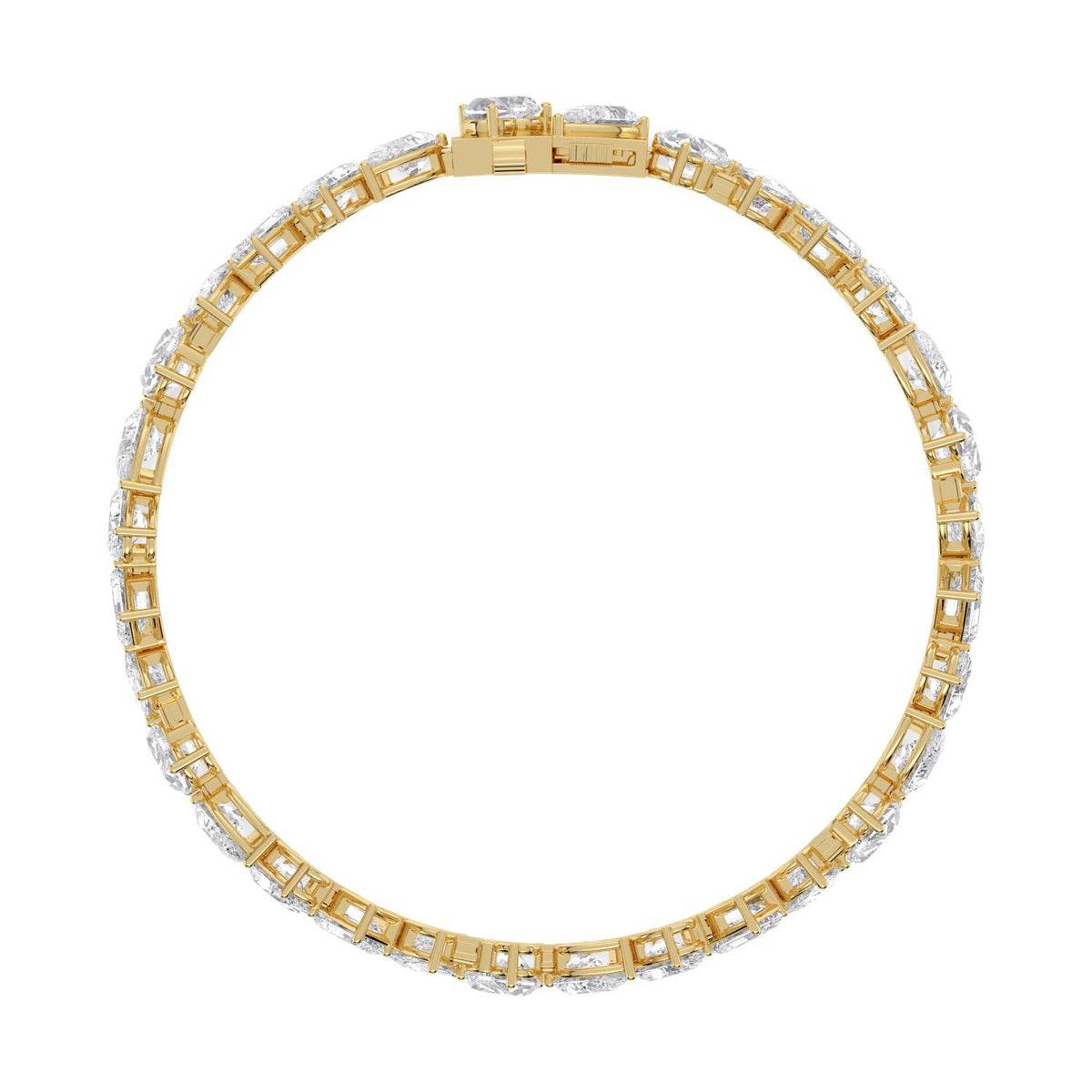 Yellow Gold / 14.23ct Lab Grown Diamond Tennis Bracelet
