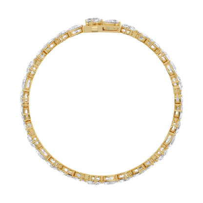 Yellow Gold / 14.23ct Lab Grown Diamond Tennis Bracelet