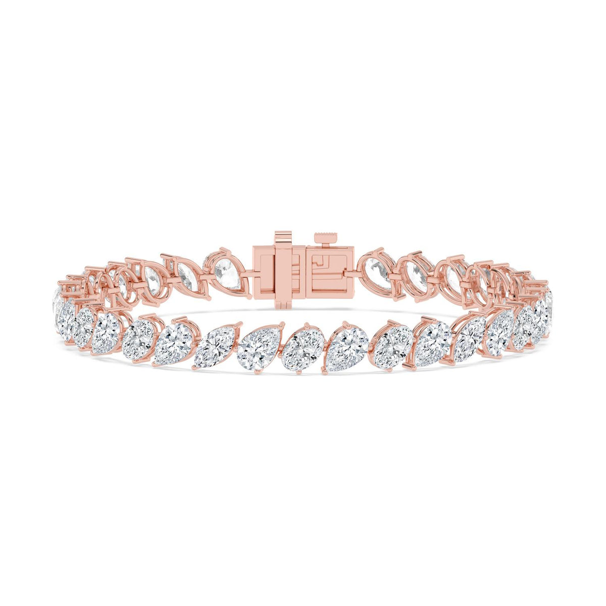 Rose Gold / 13.78ct Lab Grown Diamond Tennis Bracelet