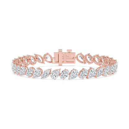 Rose Gold / 13.78ct Lab Grown Diamond Tennis Bracelet