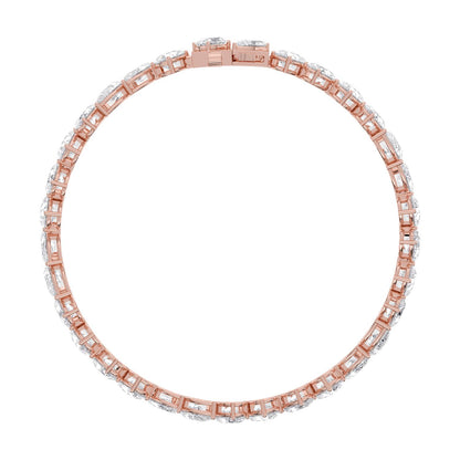 Rose Gold / 13.78ct Lab Grown Diamond Tennis Bracelet