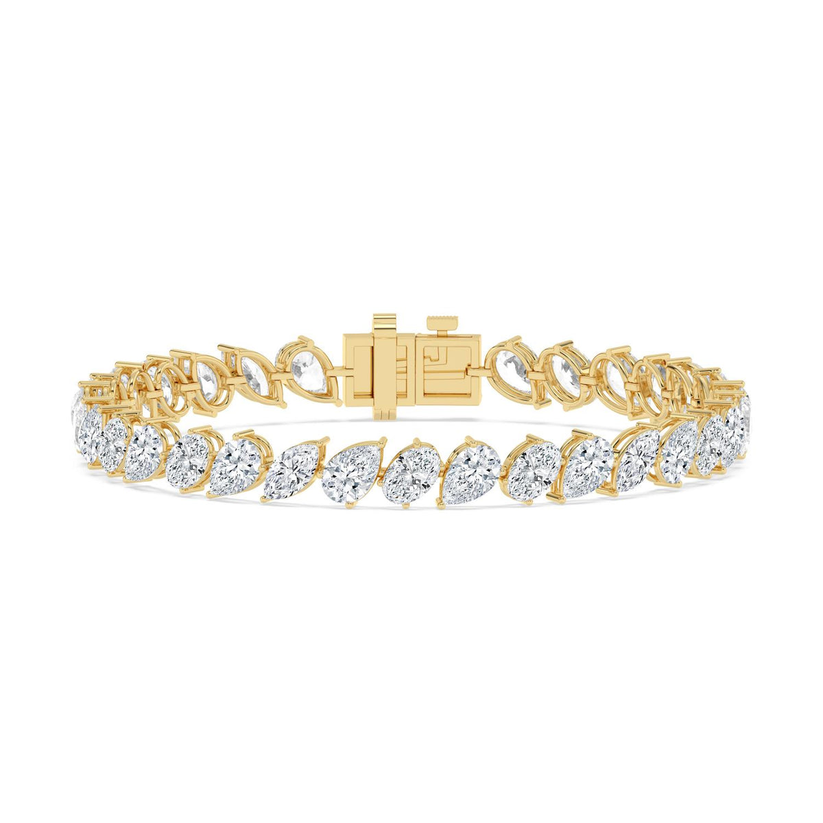 Yellow Gold / 13.78ct Lab Grown Diamond Tennis Bracelet