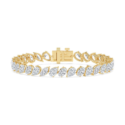 Yellow Gold / 13.78ct Lab Grown Diamond Tennis Bracelet