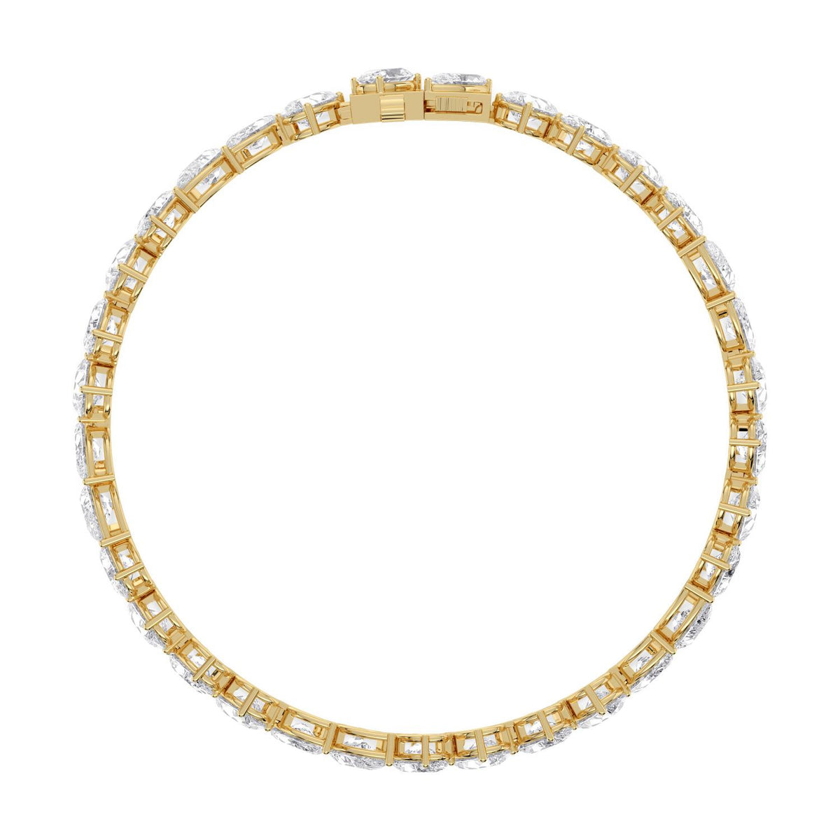 Yellow Gold / 13.78ct Lab Grown Diamond Tennis Bracelet