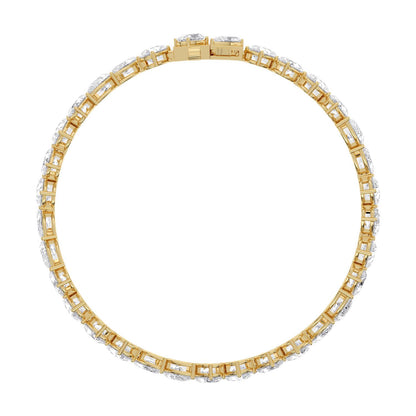 Yellow Gold / 13.78ct Lab Grown Diamond Tennis Bracelet