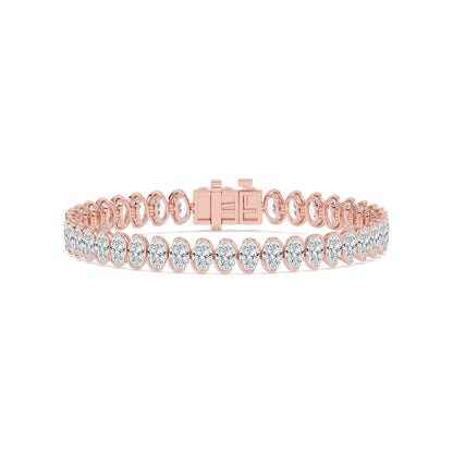 Rose Gold / 13.85ct Lab Grown Diamond Bracelet