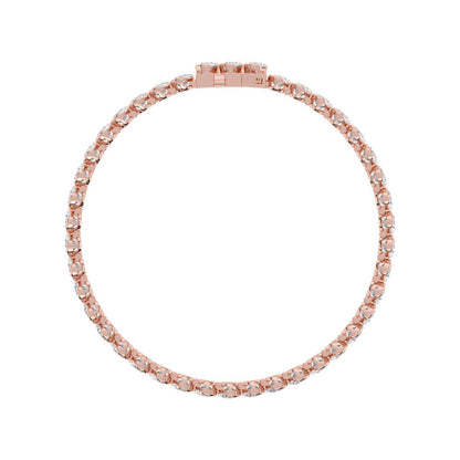 Rose Gold / 13.85ct Lab Grown Diamond Bracelet
