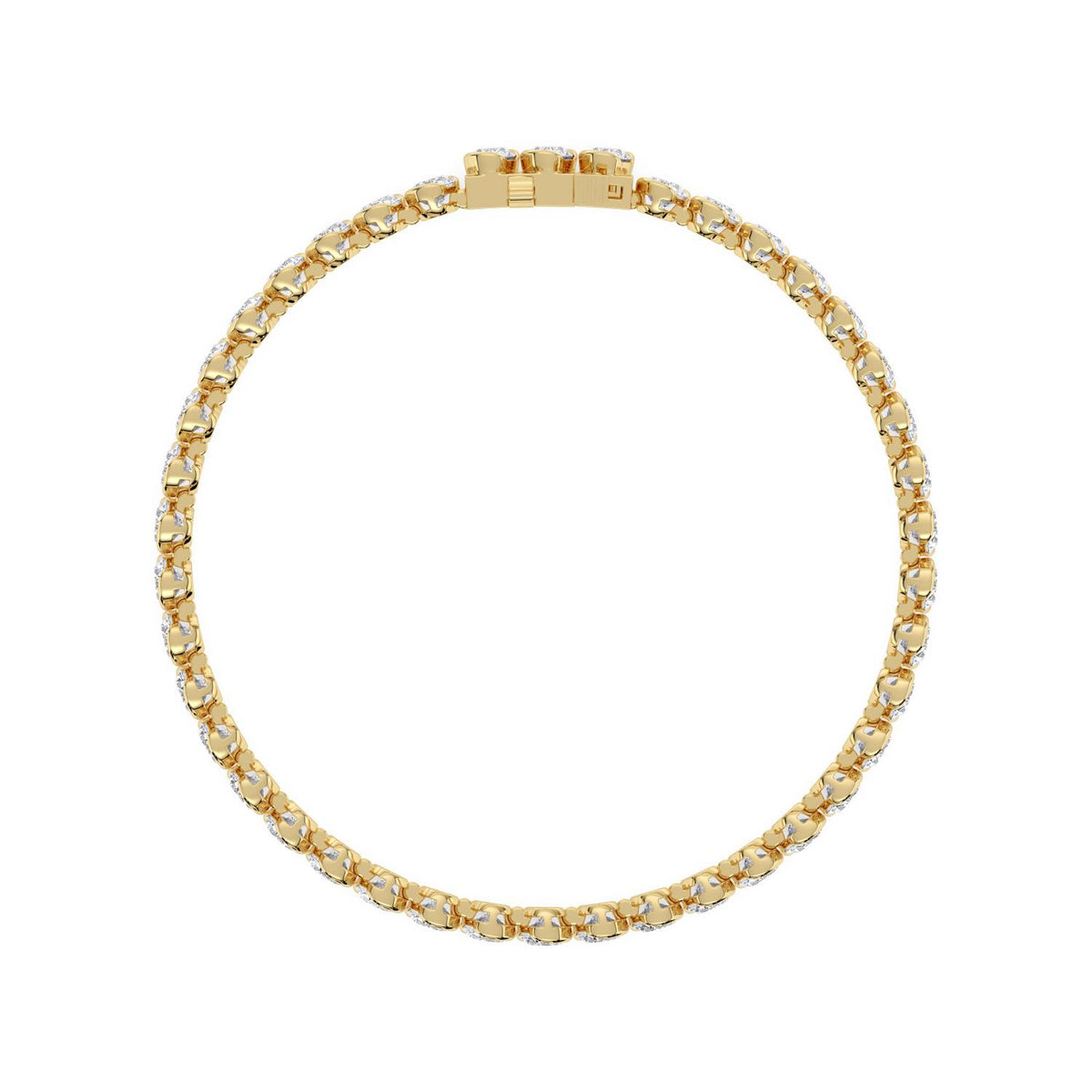 Yellow Gold / 13.85ct Lab Grown Diamond Bracelet