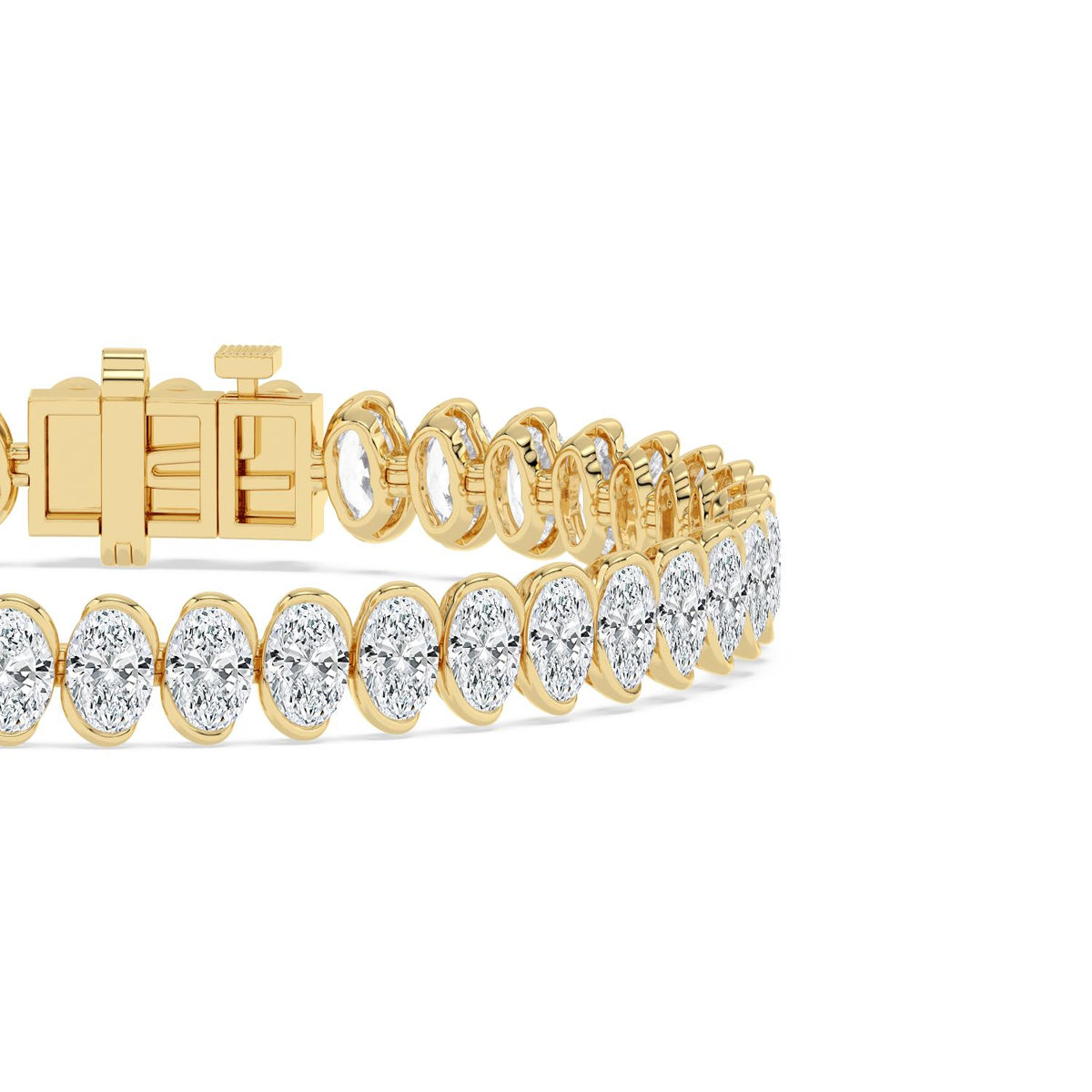 Yellow Gold / 13.85ct Lab Grown Diamond Bracelet