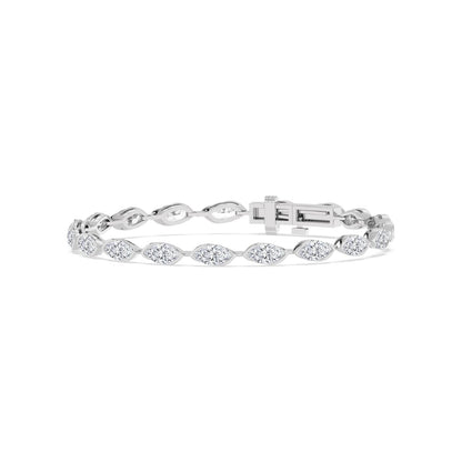 White Gold / 6.08ct Lab Grown Diamond Bezel Bracelet