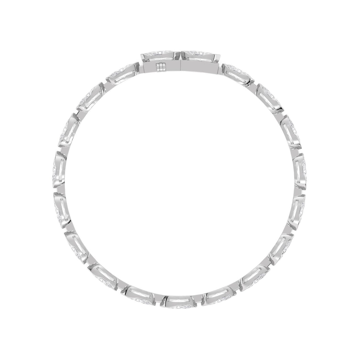 White Gold / 6.08ct Lab Grown Diamond Bezel Bracelet