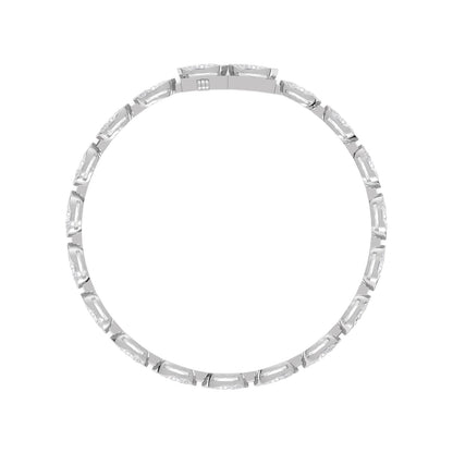White Gold / 6.08ct Lab Grown Diamond Bezel Bracelet