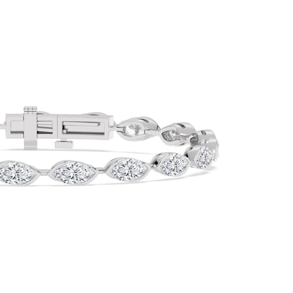 White Gold / 6.08ct Lab Grown Diamond Bezel Bracelet