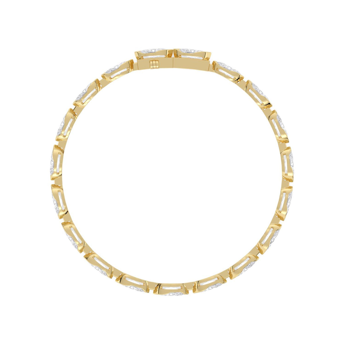 Yellow Gold / 6.08ct Lab Grown Diamond Bezel Bracelet