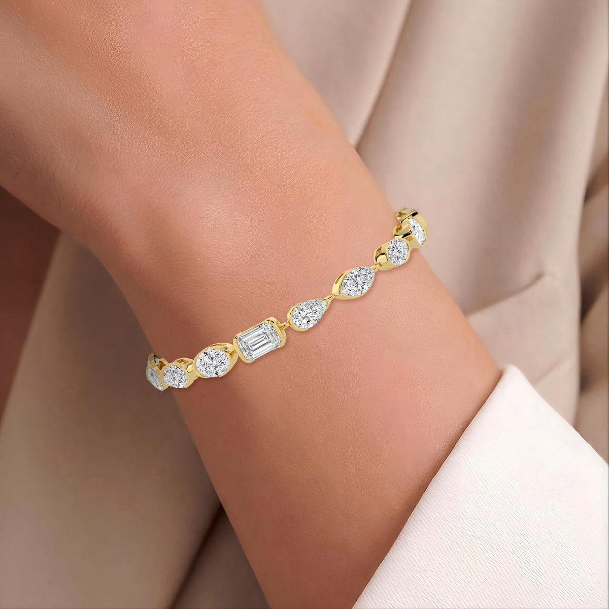 Yellow Gold / 16.50ct Lab Grown Diamond Bracelet