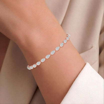 Rose Gold / 5.97ct Lab Grown Diamond Tennis Bracelet