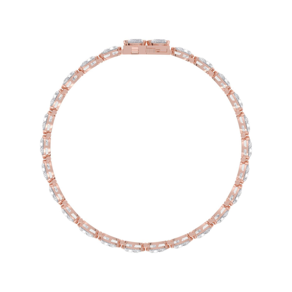 Rose Gold / 5.97ct Lab Grown Diamond Tennis Bracelet