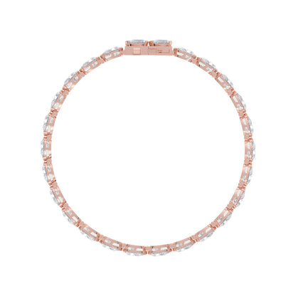 Rose Gold / 5.97ct Lab Grown Diamond Tennis Bracelet