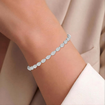 White Gold / 5.97ct Lab Grown Diamond Tennis Bracelet