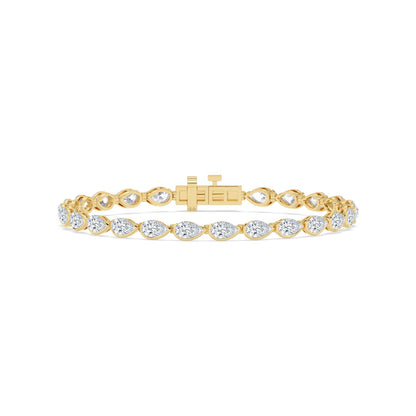 Yellow Gold / 5.97ct Lab Grown Diamond Tennis Bracelet