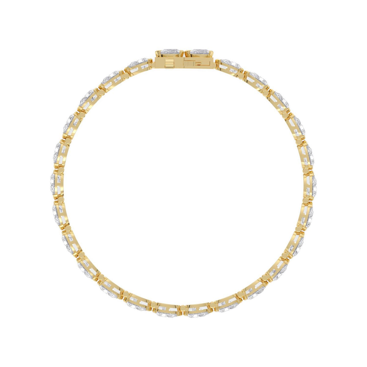 Yellow Gold / 5.97ct Lab Grown Diamond Tennis Bracelet