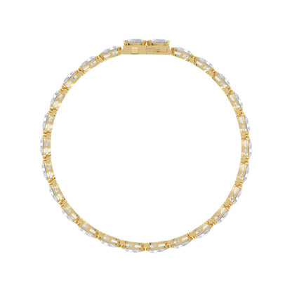Yellow Gold / 5.97ct Lab Grown Diamond Tennis Bracelet