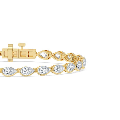 Yellow Gold / 5.97ct Lab Grown Diamond Tennis Bracelet
