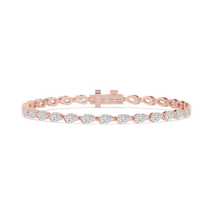 Rose Gold / 6.38ct Lab Grown Diamond Bracelet