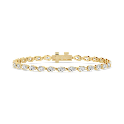 Yellow Gold / 6.38ct Lab Grown Diamond Bracelet