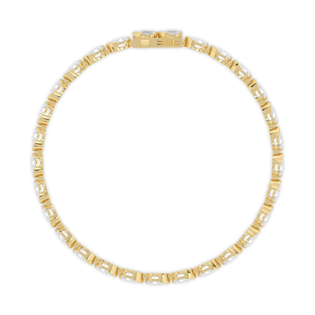 Yellow Gold / 6.38ct Lab Grown Diamond Bracelet