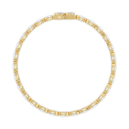 Yellow Gold / 6.38ct Lab Grown Diamond Bracelet