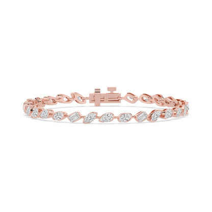 Rose Gold / 6.49ct Lab Grown Diamond Bracelet