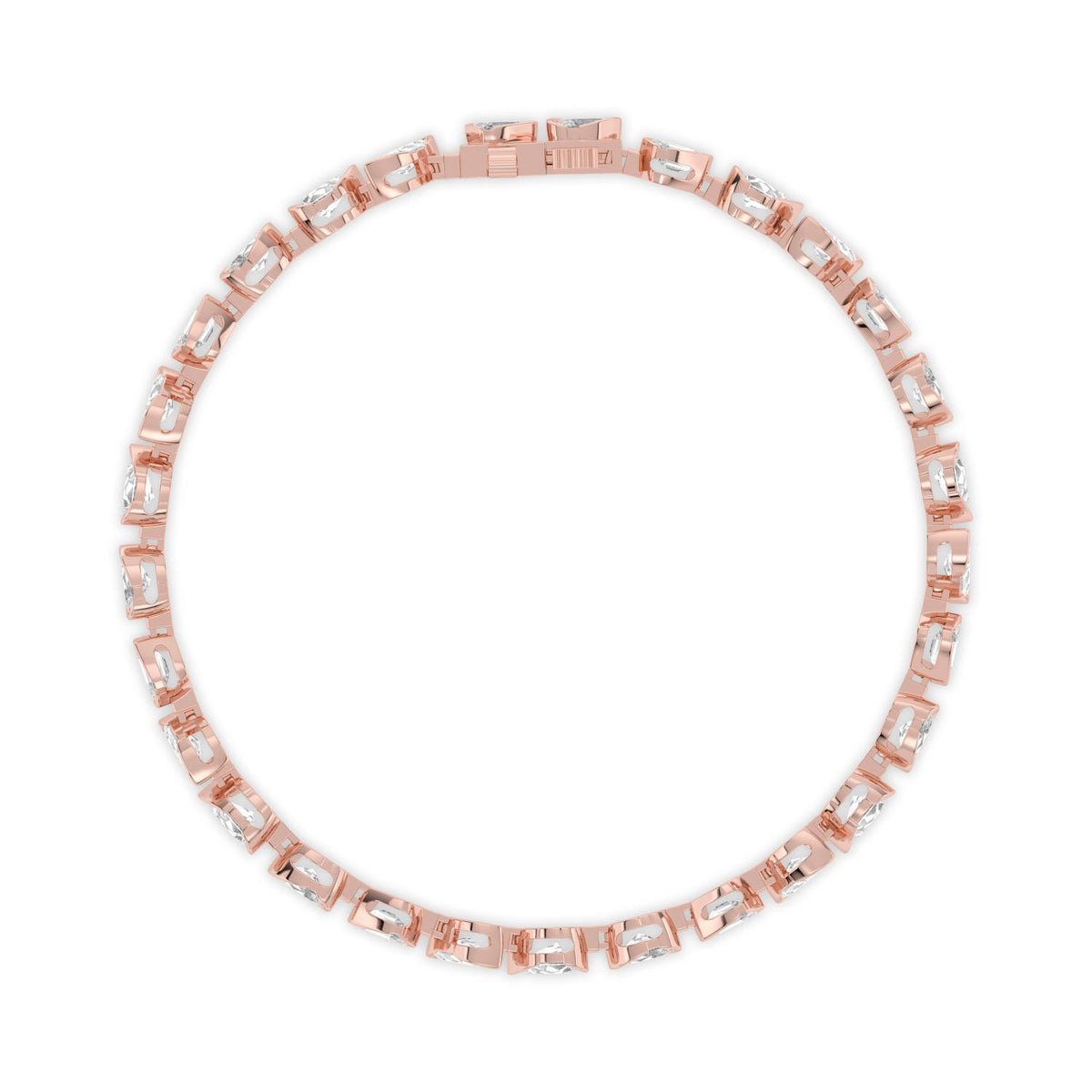 Rose Gold / 6.49ct Lab Grown Diamond Bracelet