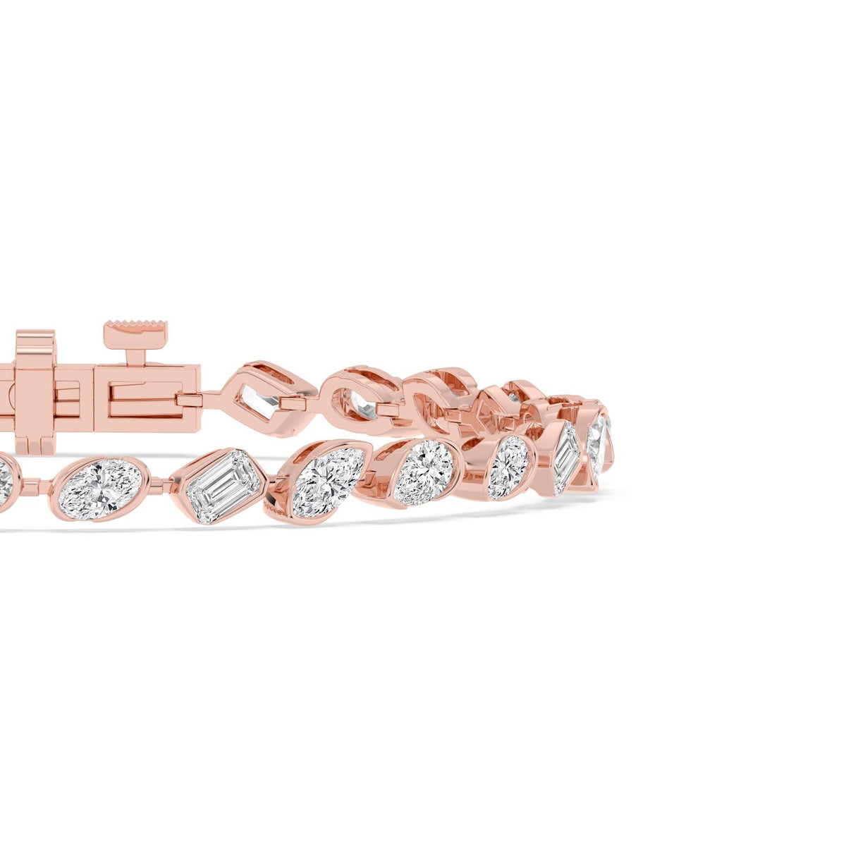 Rose Gold / 6.49ct Lab Grown Diamond Bracelet
