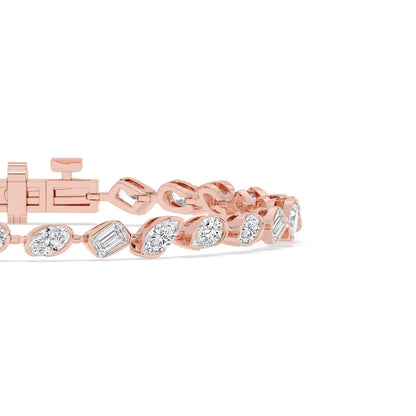 Rose Gold / 6.49ct Lab Grown Diamond Bracelet