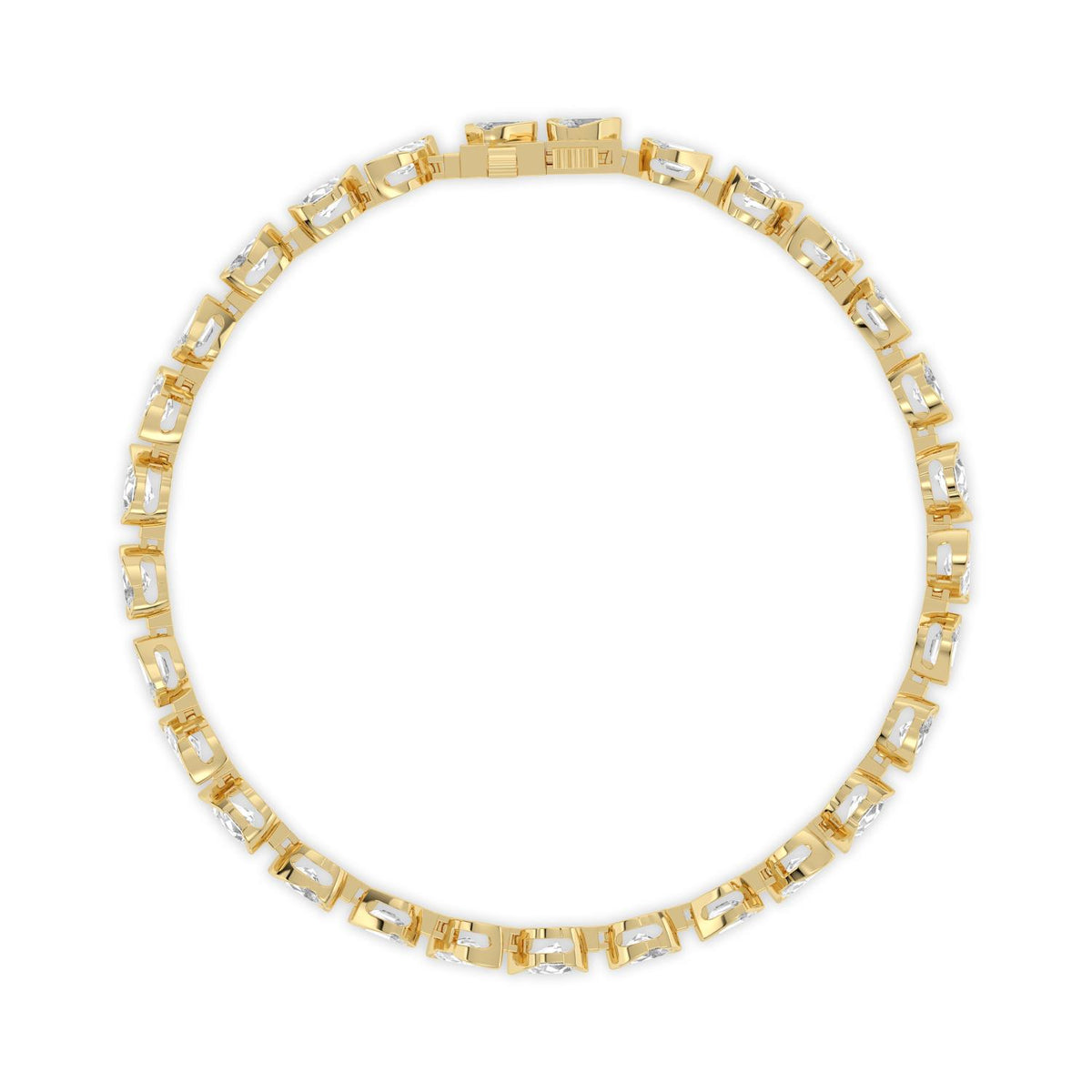 Yellow Gold / 6.49ct Lab Grown Diamond Bracelet