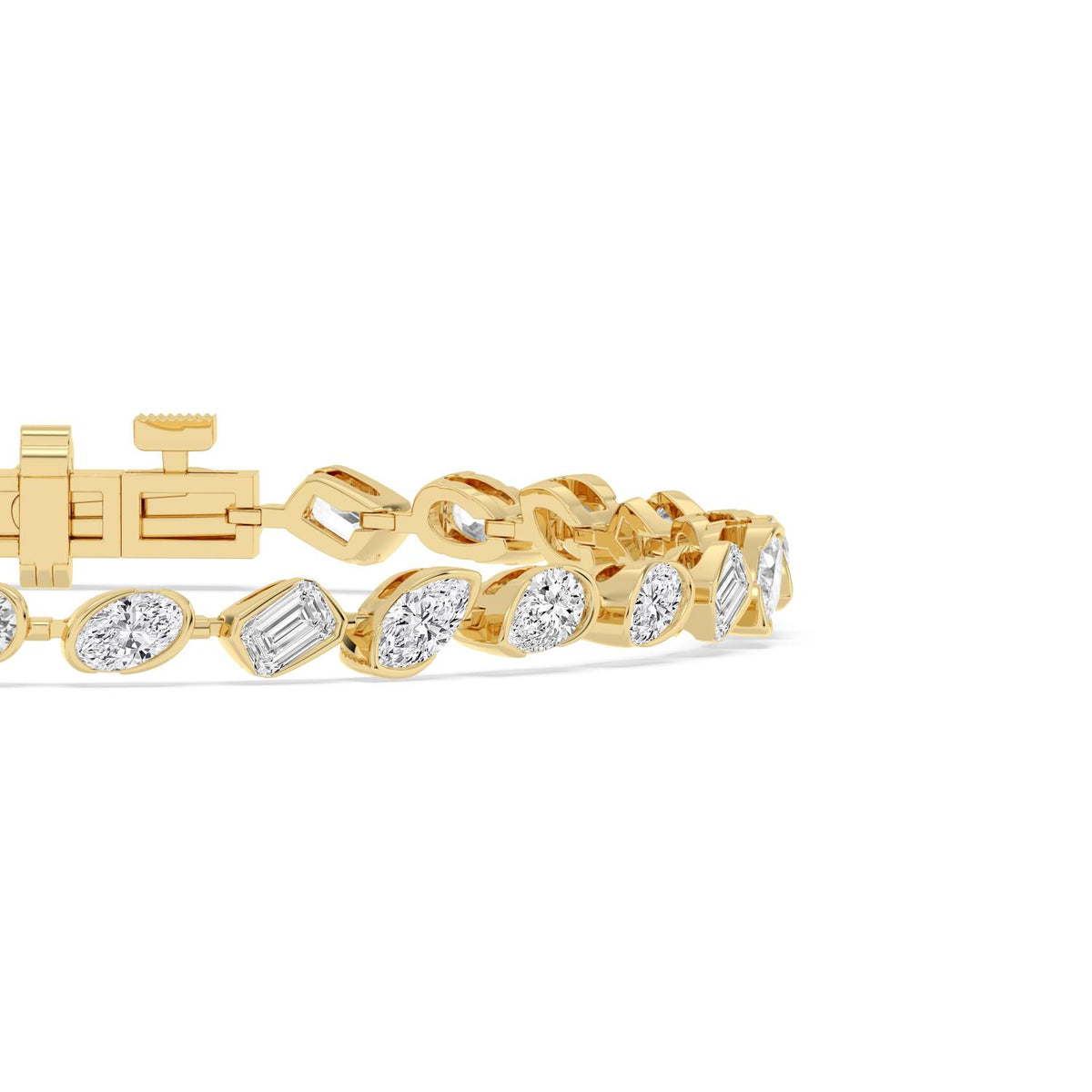 Yellow Gold / 6.49ct Lab Grown Diamond Bracelet