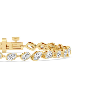 Yellow Gold / 6.49ct Lab Grown Diamond Bracelet