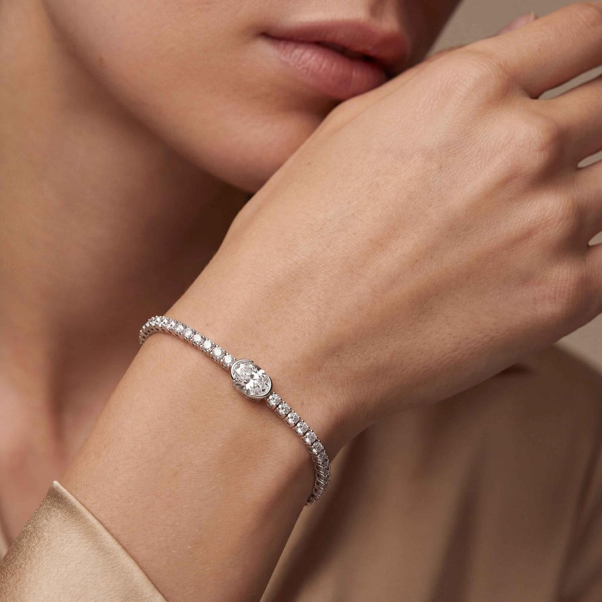 White Gold / 4.81ct Lab Grown Diamond Bracelet